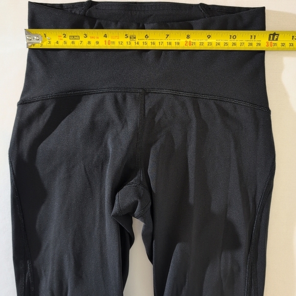 Lululemon Train Time Mesh Crop Leggings Womens 4 Black Gym Athleisure Training - Picture 7 of 10